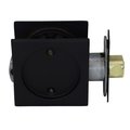Emtek Square Passage Pocket Door Tubular Lock with Passage Strike Plate Flat Black Finish 2134US19